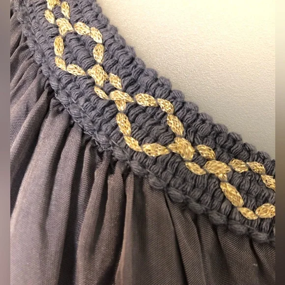 J B Millennium Grey Chiffon Overlay Cocktail Dress Asymmetrical Hem Size M - Picture 10 of 10